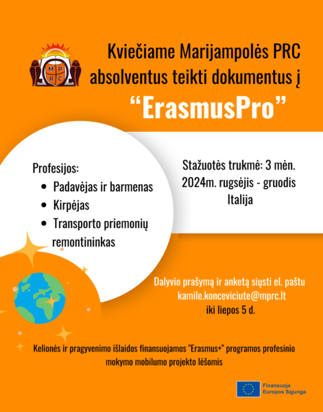 ErasmusPro galimybė
